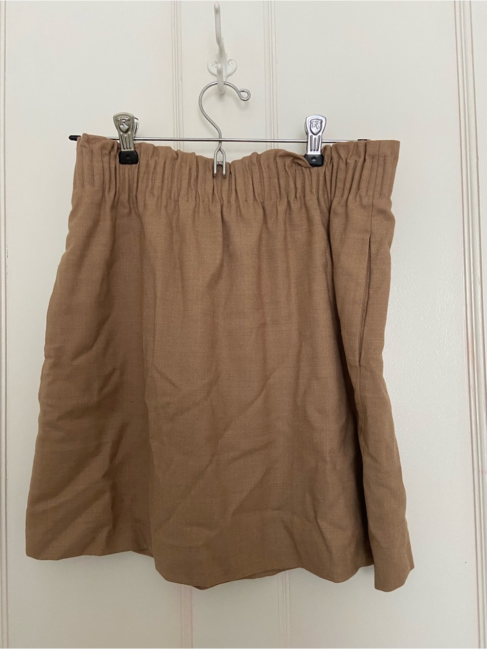 J. Crew Tan Elastic-Waist Mini Skirt